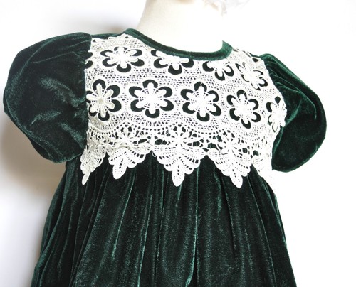 Hunter Green Baby Girl Toddler Holiday Formal Dress Wedding 6M 12M 18M 36M