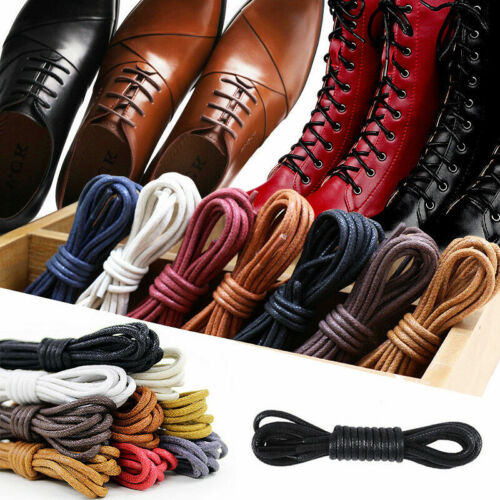Zapatos De Cuero elegantes De Cordones Redondo Encerado Cordones de Zapatos de deporte Unisex Cuerdas Cable