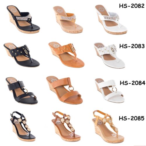 8 Women Platform Thong Wedge Sandals Fashion Heel Slip-Ons Flip Flops Shoes 