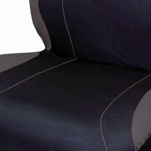 For VW New Flat Cloth Black and Grey Front and Back Car Seat Covers Set 