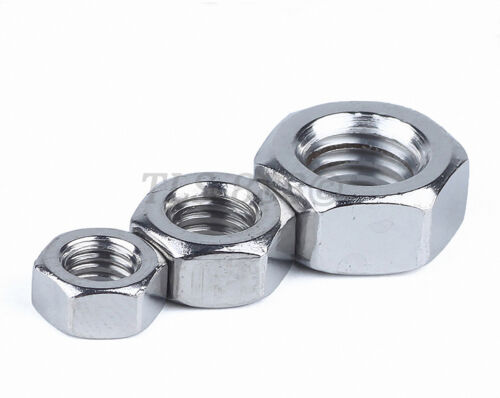 Left Thread Hex Nut M4//5//6//8//10//12//14//16//18//20 Hexagon Full Nuts 201 Stainless