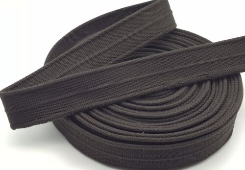 38mm Brown Reinforced Canvas Cotton Webbing Belt Fabric Strap Tape Sewing DIY NU 