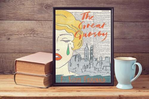 The Great Gatsby entièrement recyclé vintage Dictionary page Art Imprimé A4
