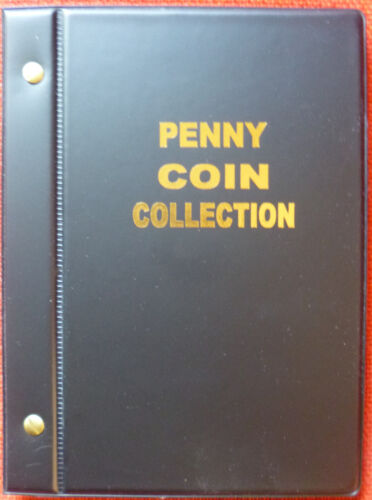 VST AUSTRALIAN 1d COIN ALBUM PENNY COLLECTION 1911 to 1964 MINTAGES PRINTED