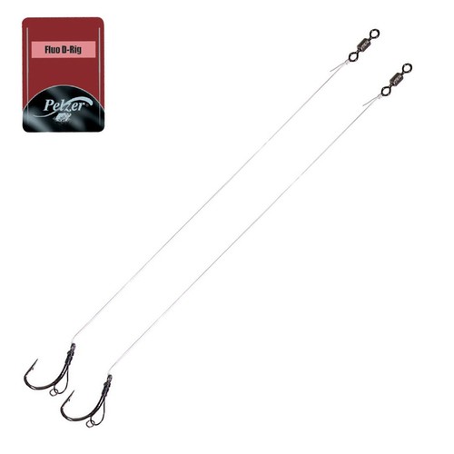 2 Stück Karpfenvorfächer Fluorocarbon Schnur Pelzer Fluo D-Rig Karpfenrigs