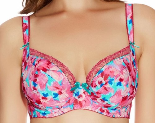 FREYA CRUSH BRA ORCHID 28HH 28J 30JJ UNDERWIRED BALCONY PINK GREEN FLORAL 1832