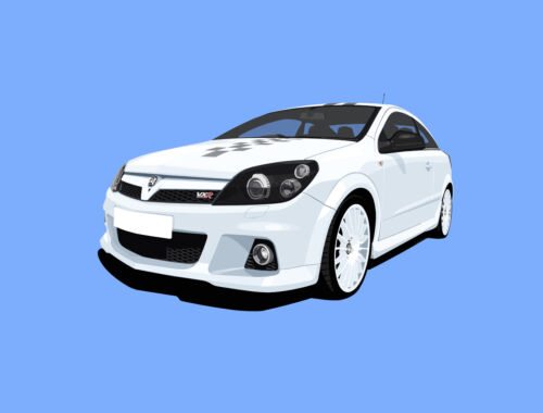 SIZE A4 PERSONALISE IT! VAUXHALL ASTRA VXR CAR ART PRINT PICTURE