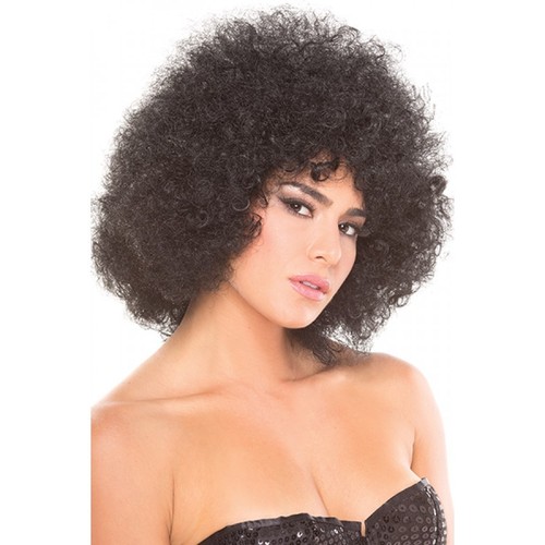 La vendita Nero Unisex Afro Crazy discoteca Divertente Funky Parrucca Costume Festa Party