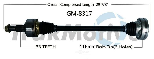 CV Axle Shaft Rear Right SurTrack GM-8317 fits 09-15 Cadillac CTS