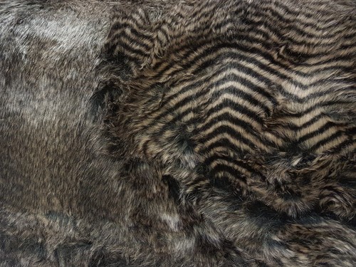 Webpelz Mohair Moelleux Fausse Fourrure Tissu raton laveur fourrure noir beige deco
