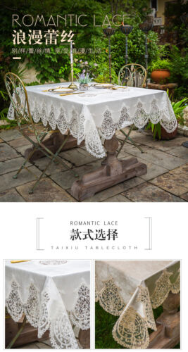 European Lace Velvet Tablecloth Square Rectangle Soft Home TV Night Table Cover