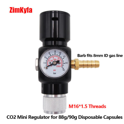 130PSI CO2 Mini Gas Regulator for Sodastream Paintball Tank Disposable Cartridge 