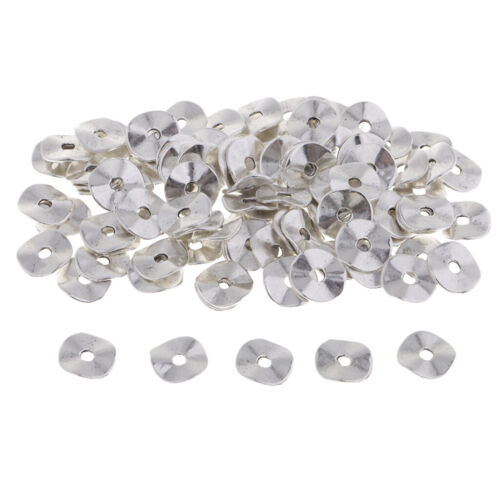 100 Pièces entre Perles Antique Argent Spacer Perles Métal Perles