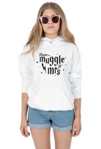 From Muggle To Mrs Hoody Hoodie Wedding Funny Potter Bride Hen Do Married 
