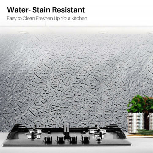 Details about  / Kitchen Aluminum Foil Wall Sticker Waterproof Self Adhesive Oil Proof Wall Paper