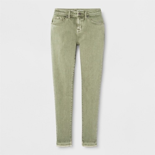 Mossimo Women/'s Green Mid-Rise Curvy Power Stretch Skinny Jeans 12 Short NWT