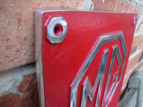 MG sign Garage MGB MIDGET Magnette Sign heavy cast aluminium discontinued VAC141