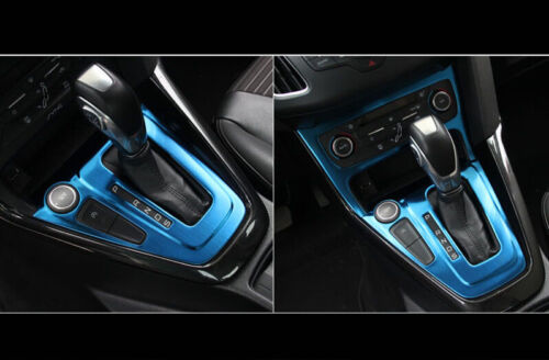 For Ford Focus ST RS 2015-18 Brushed Blue Central Console Gear Shift Frame Trim