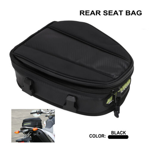 Waterproof Motorcycle Rear Pillion Seat Tail Tank Bag Luggage Expandable