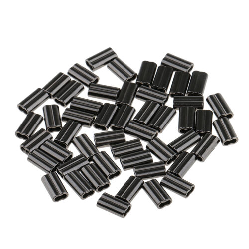 50pcs Double Barrel Crimping Sleeves 0.8//1//1.2//1.5//1.7//1.2//2.0mm Tube Connector