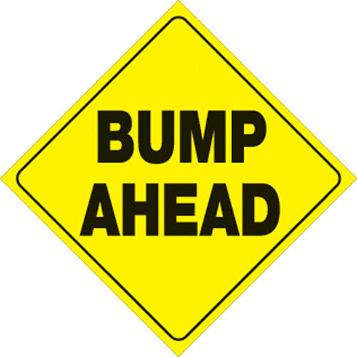 Voss Signs 412 BA YR  Yellow Plastic Reflective Sign12/" Bump Ahead