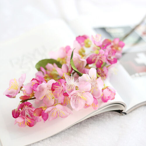 Artificial Fake Flowers Leaf-Cherry Blossoms Floral Wedding Bouquet Party L