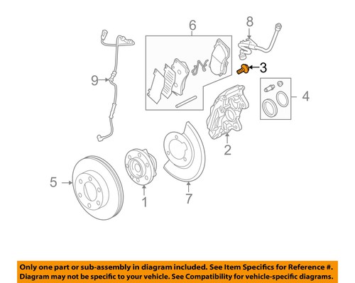 Hummer GM OEM 06-10 H3 Brake-Front-Caliper Bolt 15098000