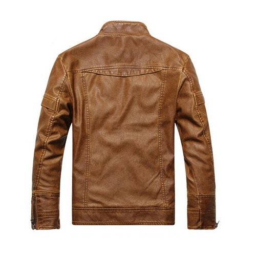 Men/'s Leather Biker Motorcycle Jacket Outwear Coat Jacket Stand Collar Pu