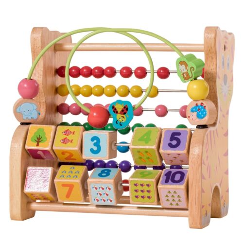 Eliiti Wooden Counting Abacus Toy with Beeds for Toddlers Kids 3 to 5 Year Old 