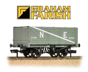 Graham Farish 377-090 7 Plank End Door Wagon NE Grey N Gauge 