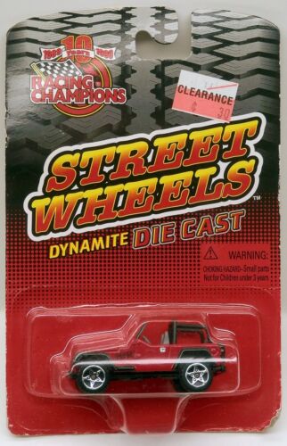 Racing Champions 1990s Jeep Wranger TJ Red w//Roll Bar MOC 1//64 Scale