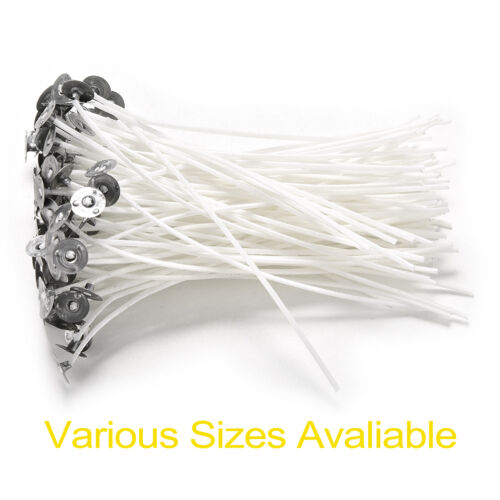 100X  Candle  Wicks COTTON Core Candle Making Supplies Pretabbed 5 Sizes J/&C