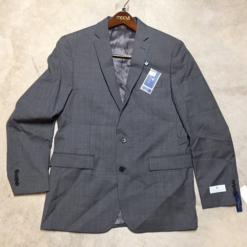 mens ryan seacrest modern fit slim suit jacket coat blazer wool 12-18