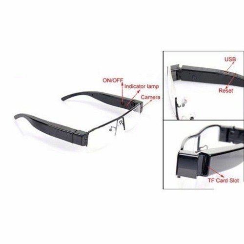 HD1080P Spy Camera Hidden Half Frame Glasses Eyewear Camcorder DV Recorder Video