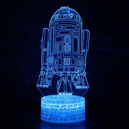 Details about  / 7 Color Changing LED USB Night Light 3D Star Wars Home Desk Decor Lamp Kid Gifts