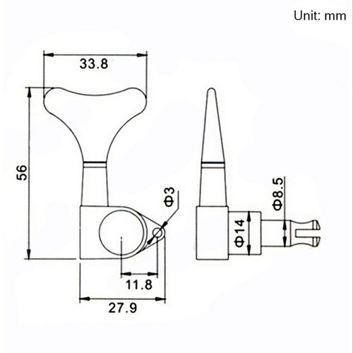 2L2R E-Bass Mechaniken Stimmwirbel E-Bass Saiten Tuning Pegs Stimmgerät