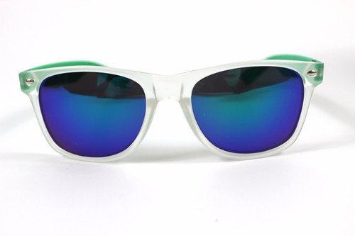 NEW MIRROR SUNGLASSES FUNKY CLASSIC RETRO FANCY DRESS UNISEX PINK GREEN PLASTIC