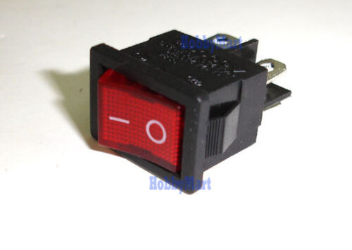 Mini Interruptor De Eje De Balancín 21 X 15 mm Luz Roja Color 4 Pin pos 250 V 6 A en Off interruptor x 2 
