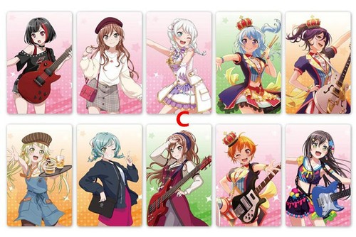 10pcs//set Card Paster Sticker Credit N Anime BanG Dream