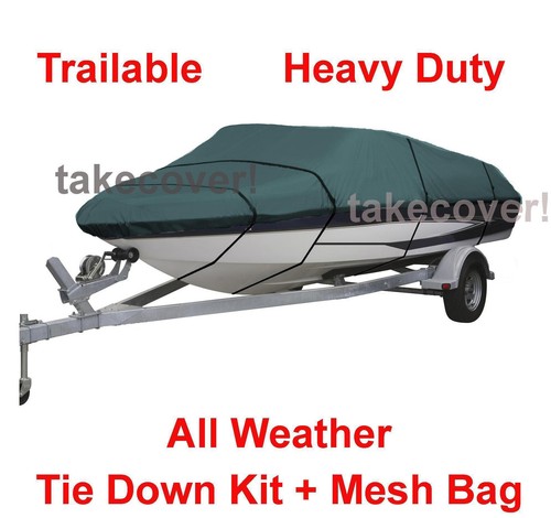 14/' Ski Boat Cover CQ Trailerable 16/' V-Hull Fish