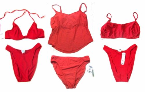 Fire Red Sunsets Red Cherry & Salsa Bikini Swimsuits & Separates NWT 