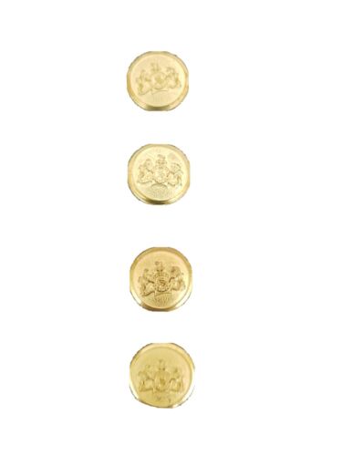Stafford Lot 4 Gold Brass Shank Blazer Cuff Replacement Buttons 
