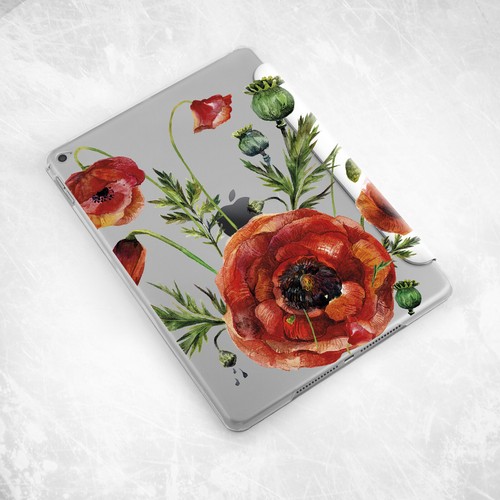 Red Poppy Flower Floral Smart Case For iPad Pro 12.9 11 10.5 9.7 Air Mini 3 2 5
