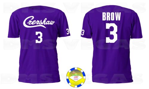 Crenshaw Anthony Davis Brow 3 Jersey Tee Shirt Men S-5XL
