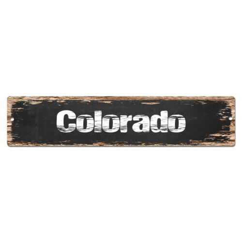 SP0054 Colorado Street Plate Sign Bar Store Shop Cafe Home Kitchen Chic Decor
