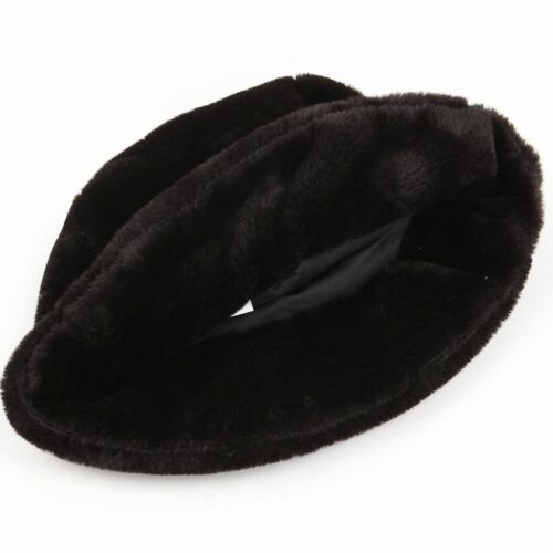 US Winter Women Fluffy Plush Bucket Hat Ladies Solid Warm Faux Fur Fisherman Cap 