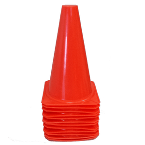 12 QTY SPORT FIELD SOCCER ATHLETIC WORKOUTZ USA 9-INCH ORANGE SAFETY CONES