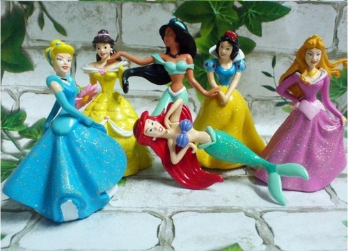 Playset 5 Figure Cake Topper Set NO ARIEL 5pc Disney Princess Cinderella Belle