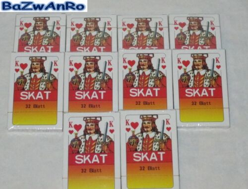 Cards Playing Cards 32 SHEETS NEW! Playing cards-Skat Card Game Cards /"Skat/"