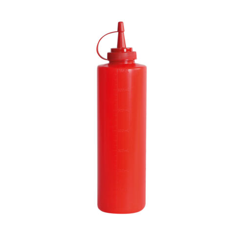 Ketchup Premium Quetschflasche für z.B 700 ml // spülmaschinengeeignet rot